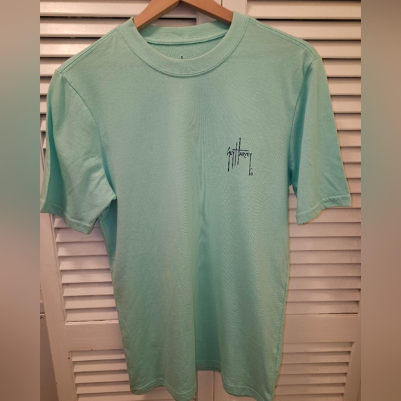 Guy Harvey Men's Marlin Sunset Short Sleeve Pocket T-Shirt Small - Picture 2 of 5